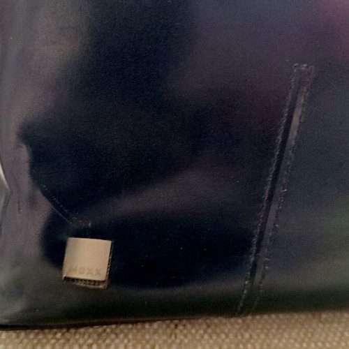Mexx square tote bag black used, eco-leather