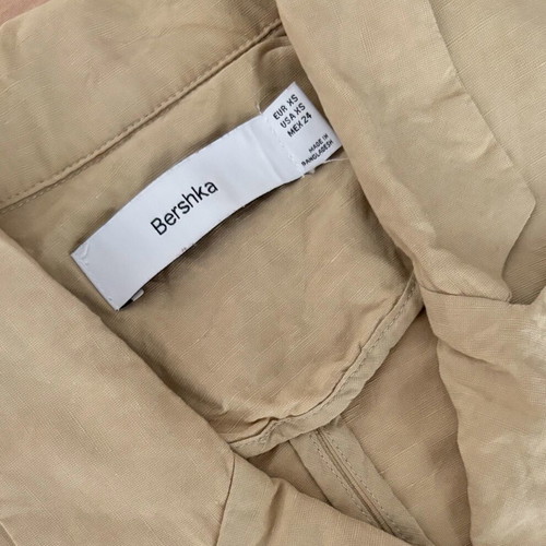 Bershka Cropped Shirt like new, size XS, beige