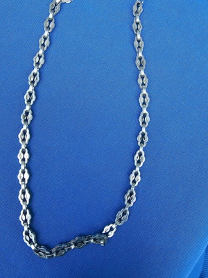 Stainless steel necklace chain used, silver color