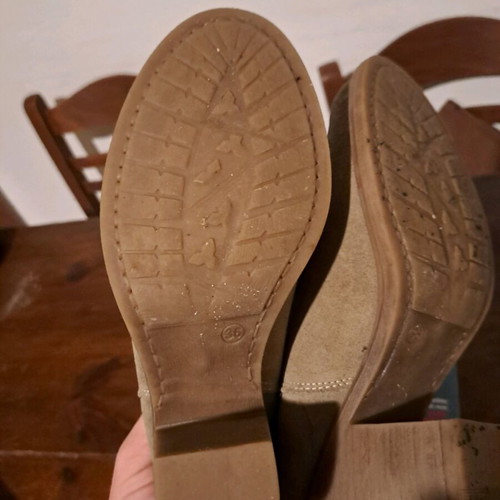 Vintage boots used, size 36, beige brown