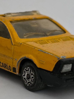 Majorette Lancia Monte Carlo toy car yellow 1980s #285