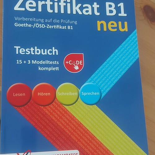 Zertifikat B1 German Language Book new with 15 tests and online code