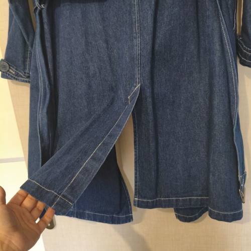 Denim trench coat Fittiway dark wash size M like new