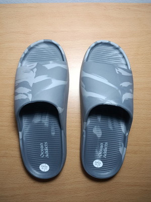 Ocean Addict slides, grey camo, size 42