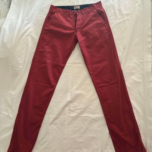 Frankie Denim men's pants, red, slim fit