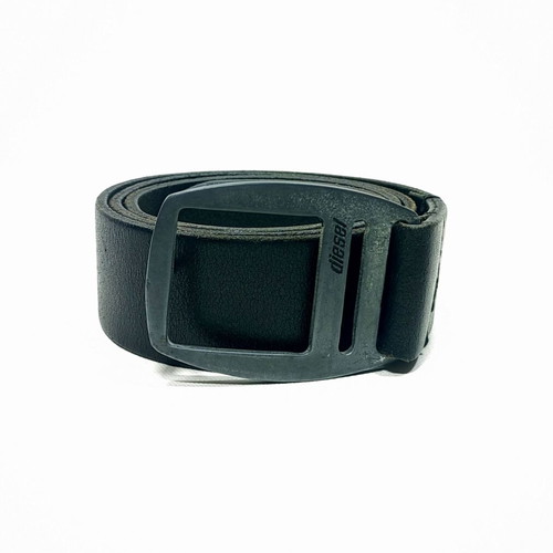 Diesel Doublerix leather belt, black, size 90