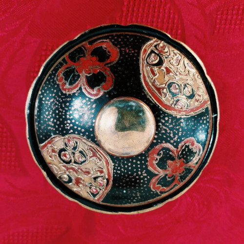 Vintage small Satsuma-style fondue pot