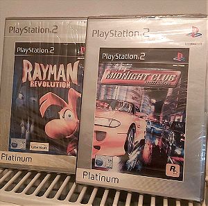 Πωλούνται 2 παιχνίδια Playstation 2 Platinum. Rayman k Midnight Club Σφραγισμένα. PS2