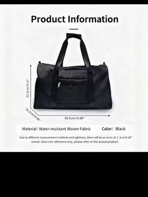 Travel sack new, black for gym, tennis or travel