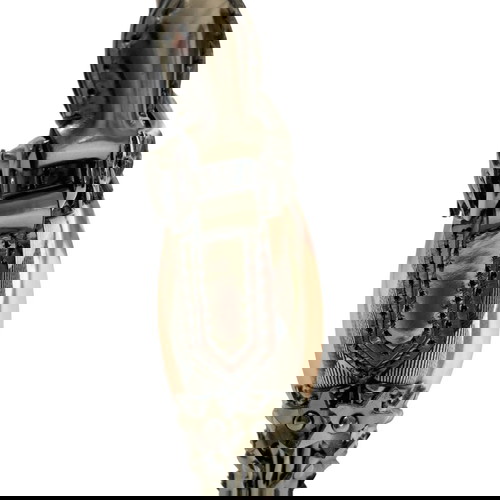 Burberry чанта за рамо употребявана, бежова и сребърна лакова кожа