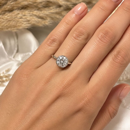 Ring made of stainless steel with zirconium, new