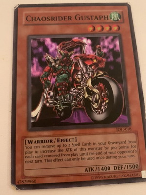 Chaosrider Gustaph Yu-Gi-Oh! card used