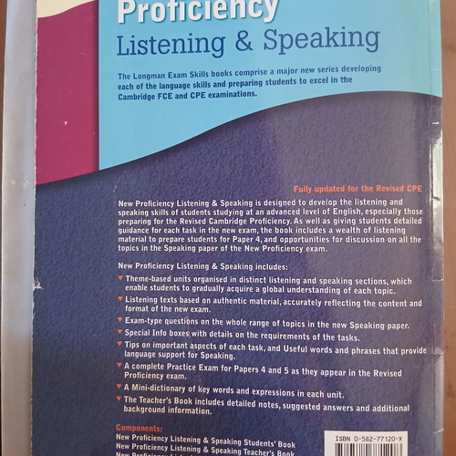 New Proficiency Listening & Speaking used English book