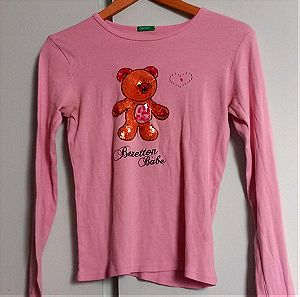 Ροζ μπλουζα Benetton για κορίτσια 12 ετων