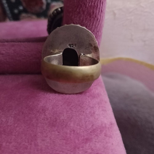 Vintage Italian 925 Silver Rings with Stone, Set or Single, Used