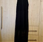  Μάξι φόρεμα με τούλι-διαφάνεια