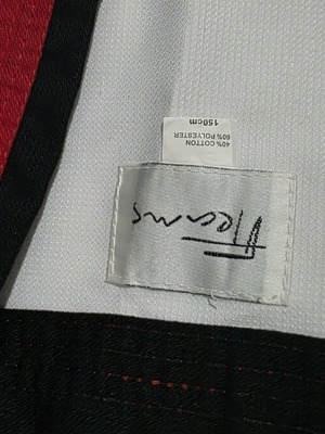 Daedo Taekwondo uniform size 150, white with red and black collar