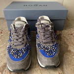 Hogan Rebel women's sneakers like new, size 36.5-37, suede and glitter