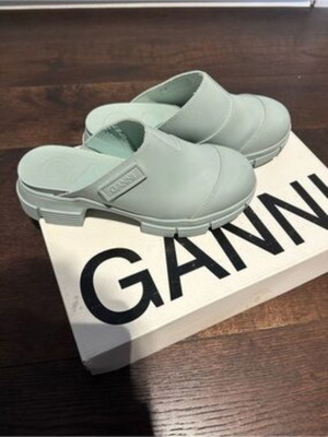 Ganni mules size 41, turquoise