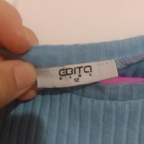 Ebita sleeveless top like new, size 12 years, blue