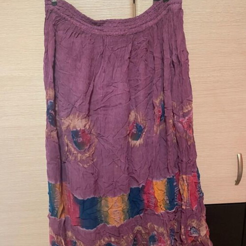 Hippie skirt used, size 44, purple