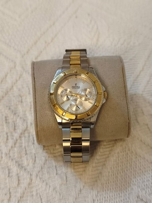 Festina Multifunction F16691 unisex ρολόι, ασημί και χρυσό
