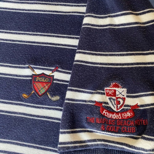 Polo Ralph Lauren striped navy blue and white shirt, like new, size S