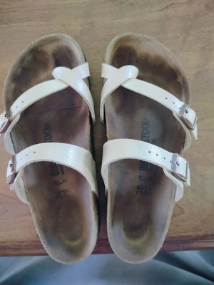 Birkenstock Mayari πέδιλα νούμερο 38 στενή γραμμή, σαν καινούργιο, εκρού
