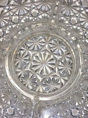 Crystal serving platter 5 sections like new