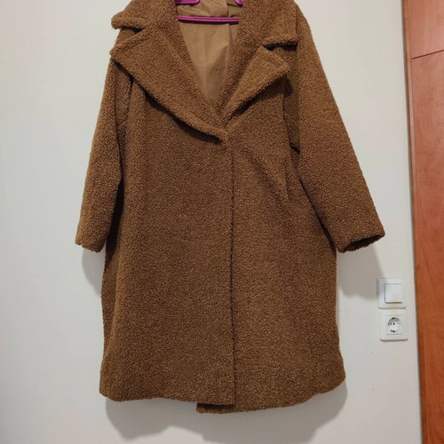 Teddy Hallhuber coat like new, brown, size L XL