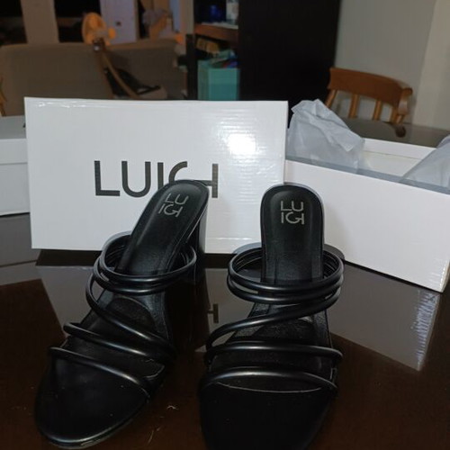Luigi black mules size 41 with box