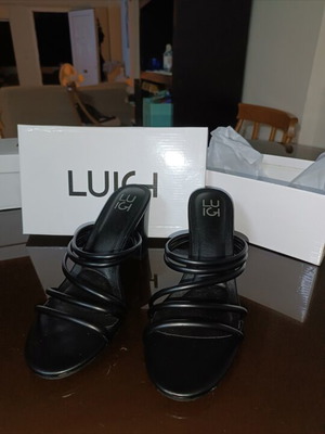 Luigi black mules size 41 with box