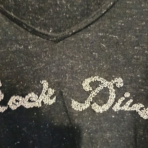 Rock Diva Ikks thin sweater like new, black and silver, size S
