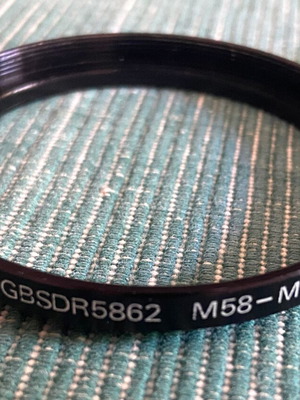 Filter adapter ring 58mm to 62mm like new
