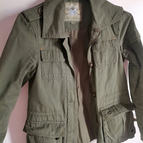 Women's jacket used olive color size M