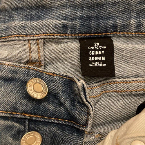 H&M Skinny High-Waisted Denim Jeans Blue Like New Size S