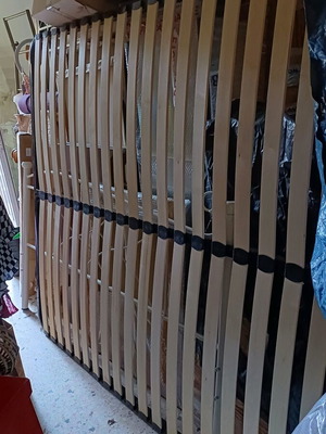 Bed frame new, wood and iron 160×2m for mattress base