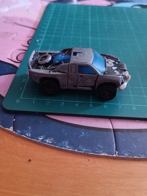 Hot Wheels Off Track McDonald's 2007 παιχνίδι αυτοκίνητο, γκρι αμάξωμα, μπλε τζάμια