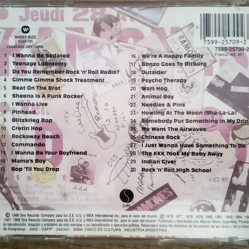 Ramonesmania CD used, punk