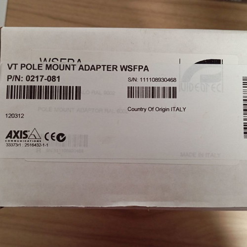 Axis VT Pole Mount Adapter WSFPA new, PN:0217-081