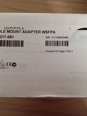 Axis VT Pole Mount Adapter WSFPA καινούργιο, PN:0217-081