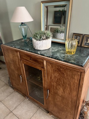 Art Deco buffet with marble top used
