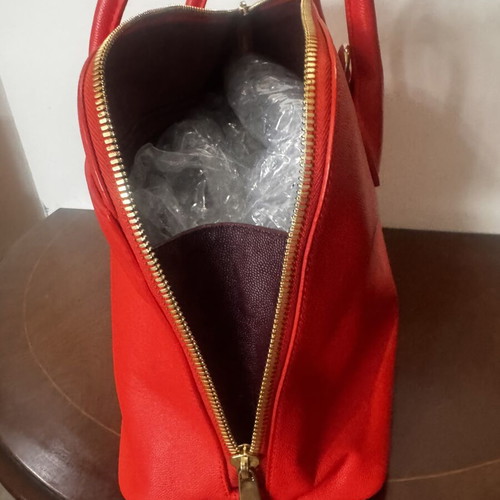 Furla Code Dome leather shoulder bag, red