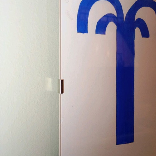 Blue Palm acrylic on paper new 30x42cm