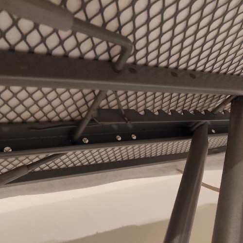 Large folding ironing board used