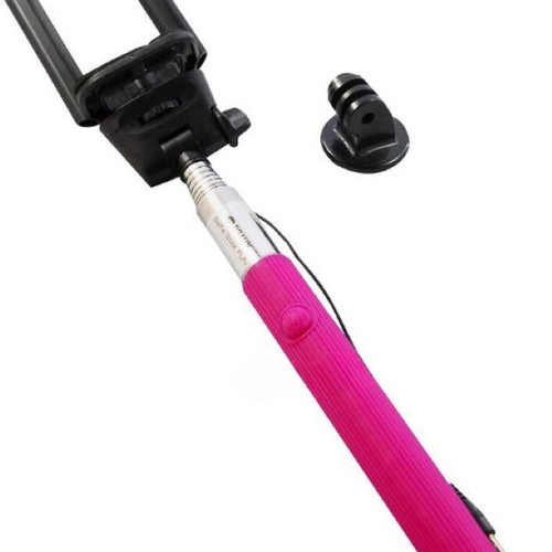 Mini selfie stick with cable pink new