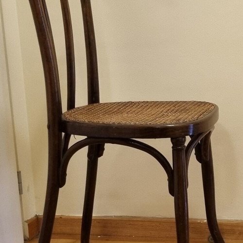 Wooden chair with cane like new