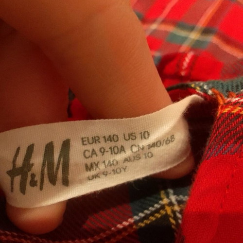 Plaid dress for girl 140cm 9-10 years H&M like new