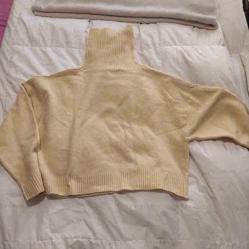 Knitted turtleneck used, yellow, size L