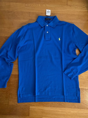 Поло риза Ralph Lauren с дълъг ръкав нова, кралско синьо, размер M